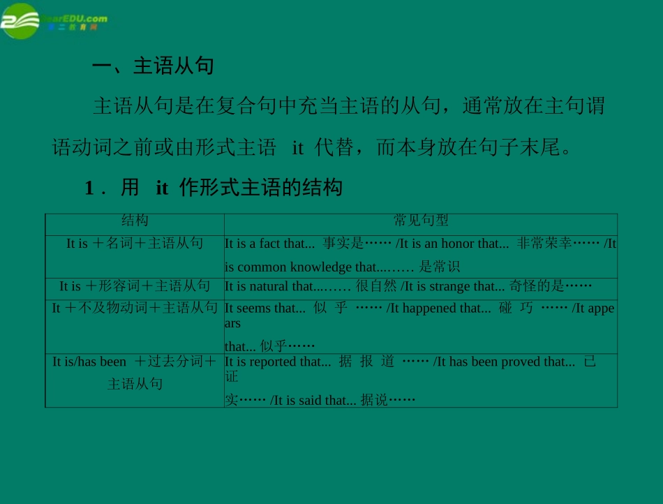 高考英语一轮复习 第九讲 名词性从句课件_第3页