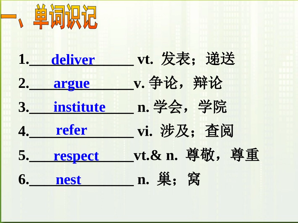 高中英语 U1 women of achievement课件 新人教版必修4 课件_第3页