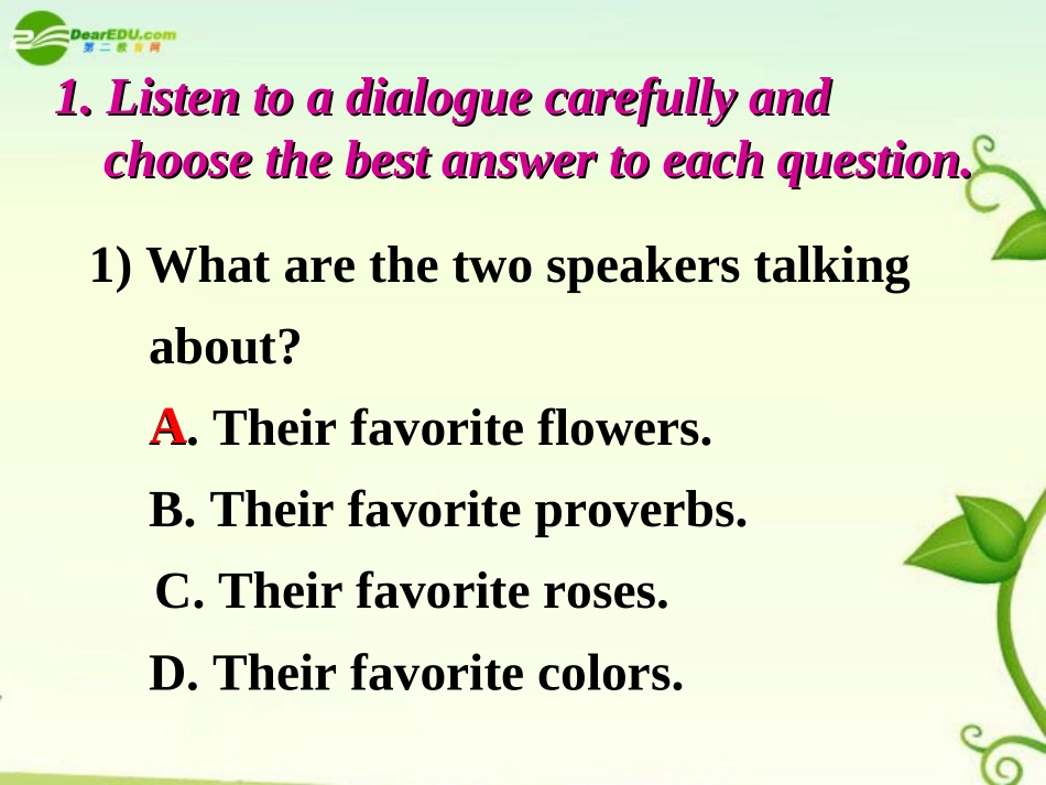 高中英语 Unit1Lisening and speaking课件 重大版必修4 课件_第3页