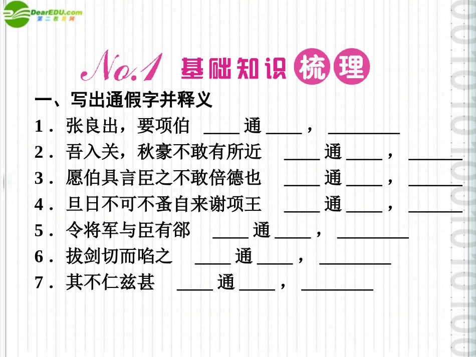 高三语文一轮 第一编文言文课件 苏教版必修3 课件_第2页