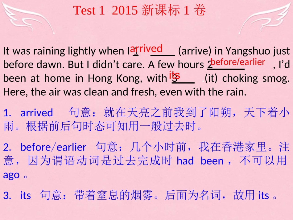 高三英语二轮复习 第六篇 语法填空 谓语动词课件_第3页