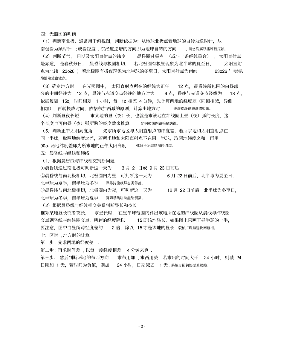 全国高中地理全部知识点总结大全免费_第2页