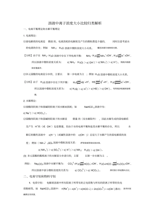 全国高中化学三大守恒