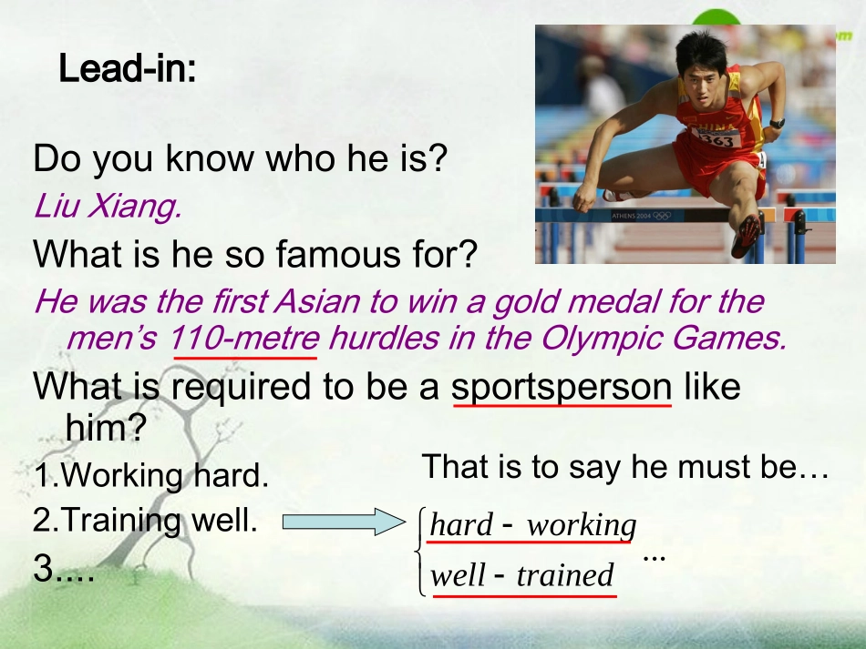 高中英语 Unit2 Sporting events-word power课件 牛津译林版必修4 课件_第2页