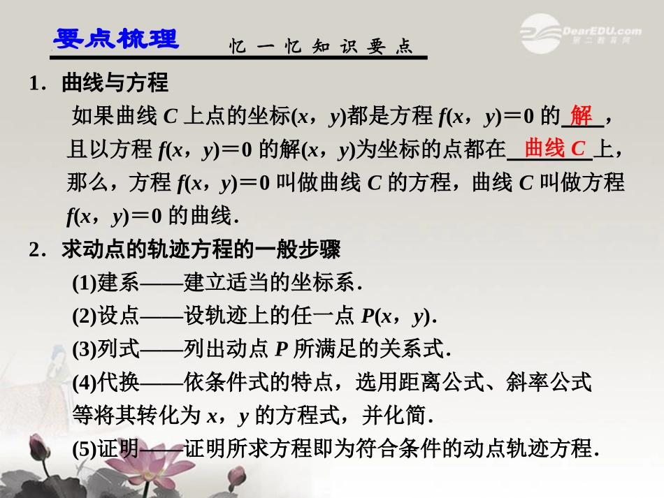 第九章  9.10 曲线与方程 课件_第2页