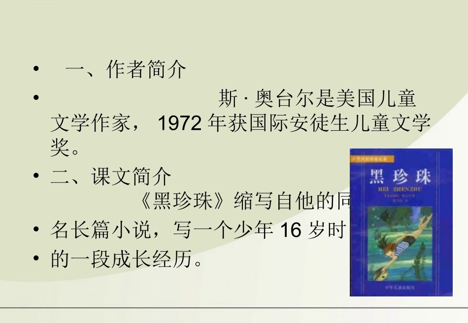高中语文 311(黑珍珠)课件 语文版必修1 课件_第2页