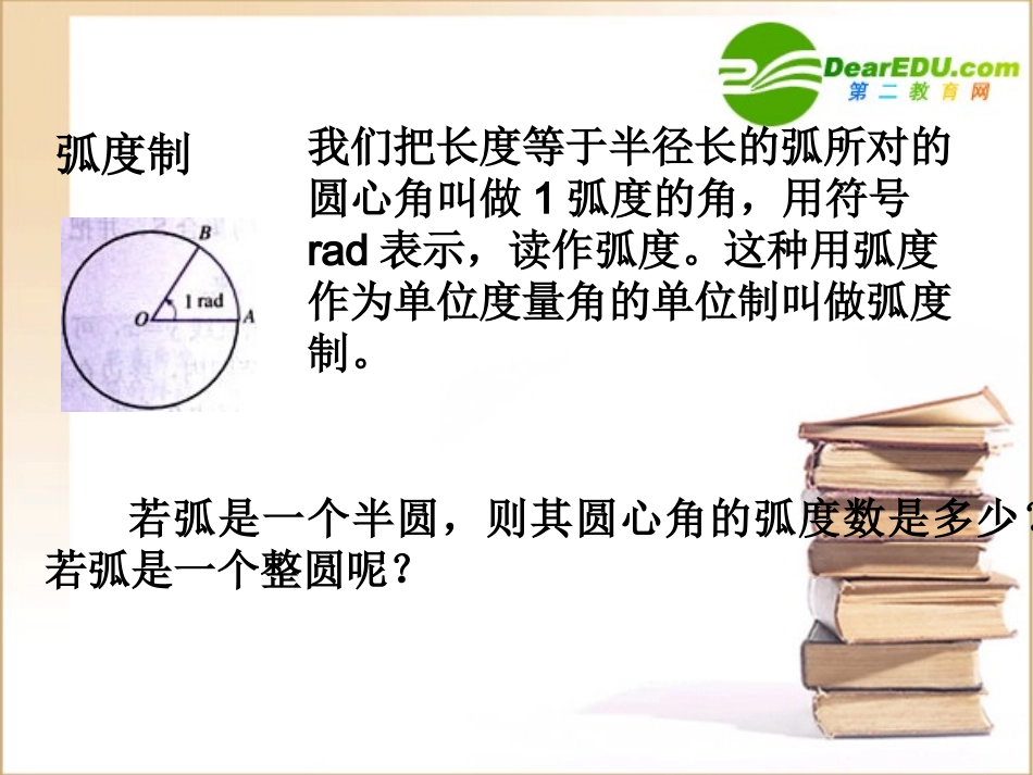 高中数学112弧度制课件新人教A版必修4 课件_第3页