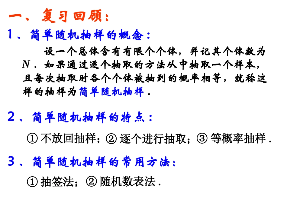 高中数学抽样方法2ppt 课件_第2页