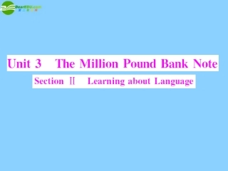 高中英语 Unit 3 Section Ⅱ Learning about Language课件 新人教版必修3 课件