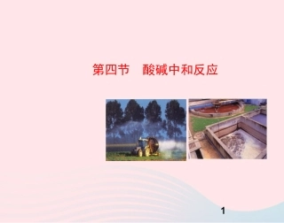 第四节  酸碱中和反应课件 九年级化学下册 第七单元 第四节 酸碱中和反应课件 鲁教版