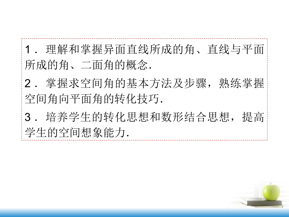 高考数学第一轮总复习 第50讲 空间角及计算课件 文 (湖南专版)  课件_第3页