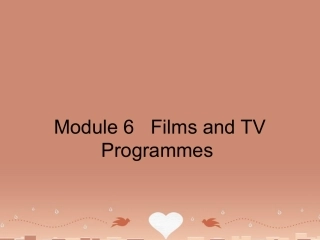 高中英语 Module 6 Films and TV Section One Introduction课件 外研版必修2 课件
