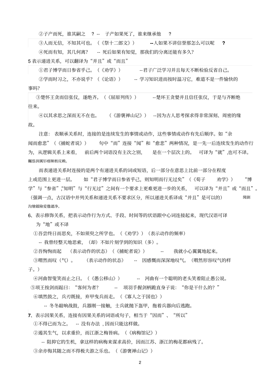 全国高考18个文言文虚词用法及例句翻译_第2页