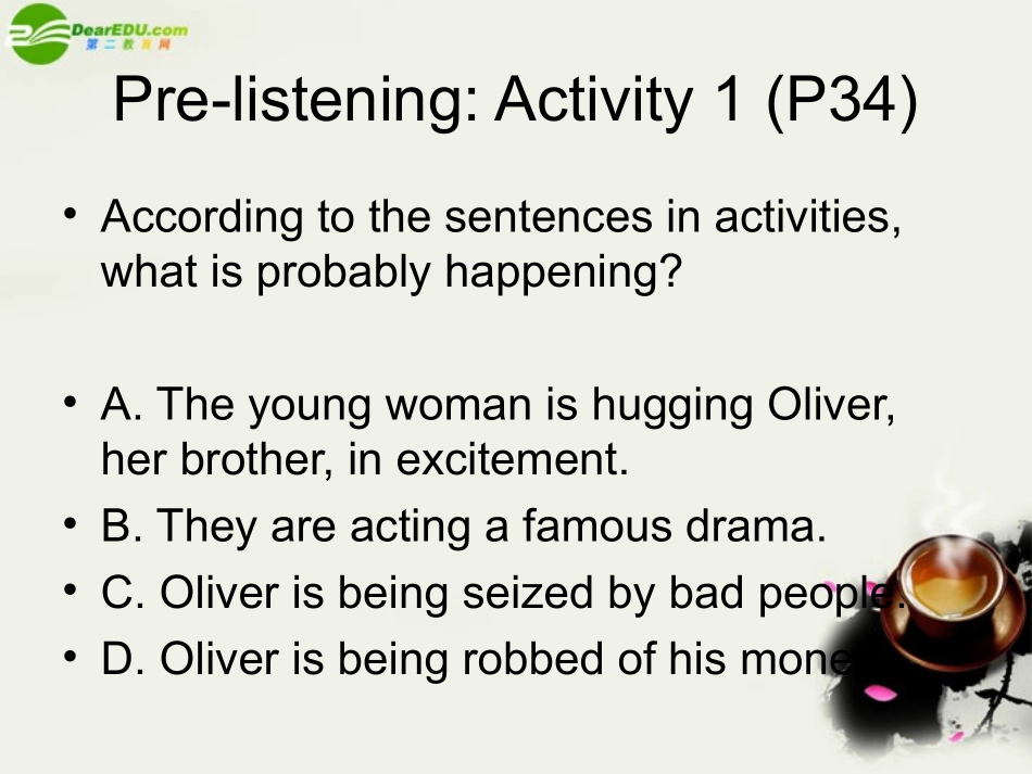 高中英语 Module3(Literature)Everyday English课件1 外研版选修7 课件_第2页