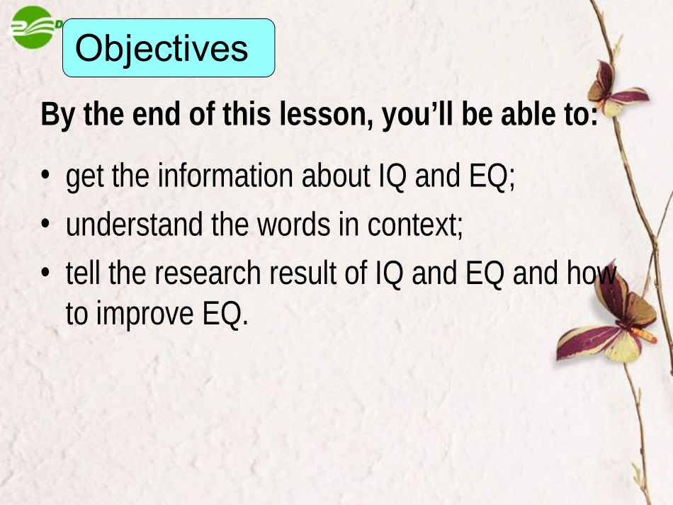 高中英语 Unit 13 Lesson 1 EQ：IQ-Reading课件 北师大版选修5 课件_第2页
