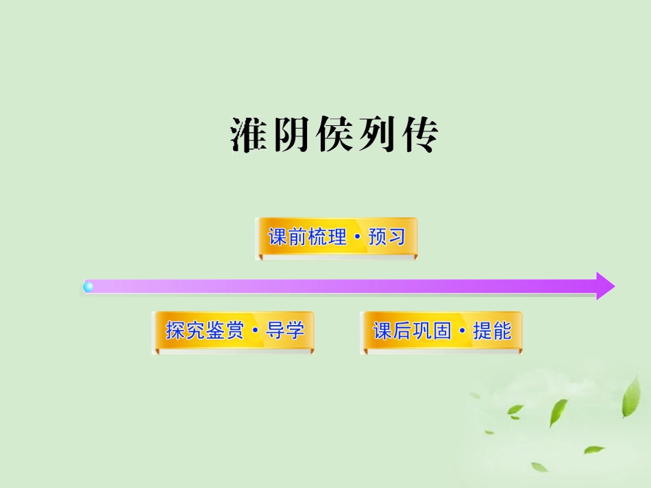 高中语文课时讲练通配套课件 (淮阴侯列传)苏教版选(史记选读) 课件_第1页