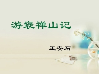 高中语文 游褒禅山记课件3 新人教版必修2 课件