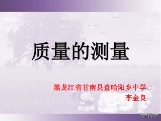 质量的测量 课件