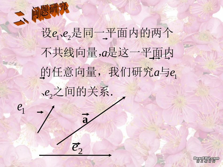 湖南省澧县一中平面向量基本定理 人教版 课件_第3页