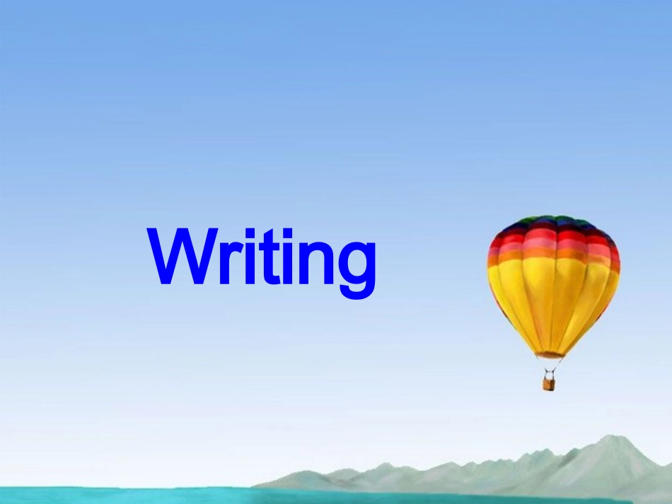 高中英语 Unit 5 Writing课件_第1页