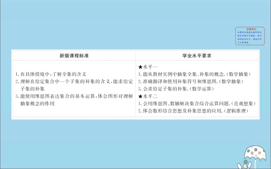 高中数学 第一章 集合与常用逻辑用语 1132 补集及综合应用课件 新人教B版必修1 课件_第2页