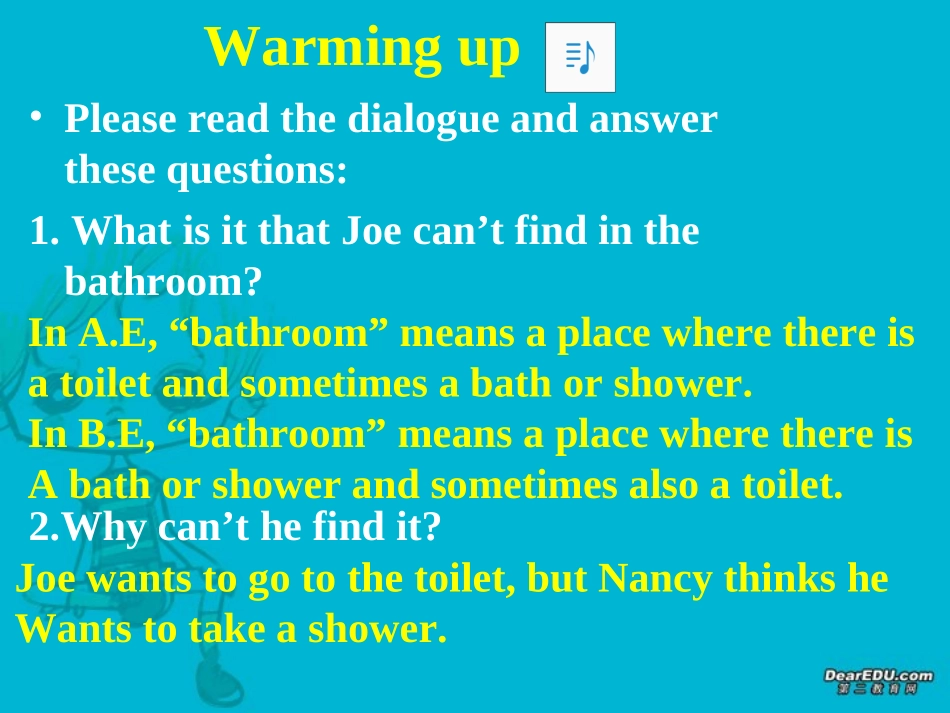 高中高一英语Unit2 新课标 人教版 必修1   1 课件_第3页