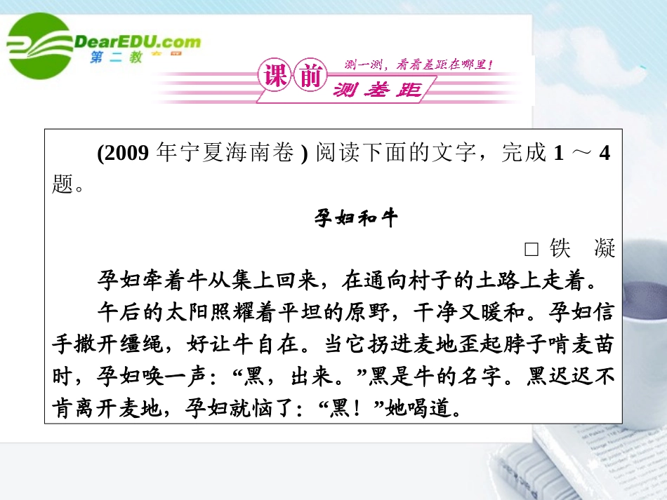 高考语文专题复习 小说的阅读课件 新人教版 课件_第2页