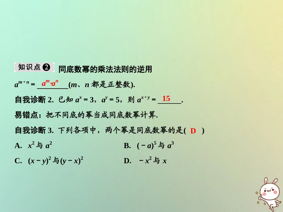 秋八年级数学上册 第14章 整式的乘法与因式分解 14.1 整式的乘法 14.1.1 同底数幂的乘法课件 (新版)新人教版 课件_第3页
