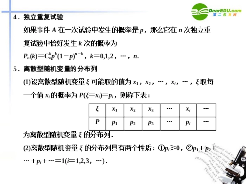 高考数学二轮复习 第2讲 概率与统计考点突破课件 新人教版 课件_第3页