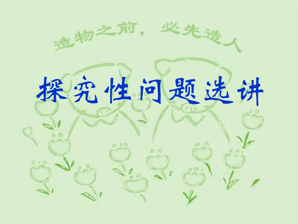高考数学 探究性问题 解法大全[整理] 人教版 试题_第1页