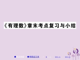秋七年级数学上册 第2章(有理数)章末考点复习与小结课件 (新版)华东师大版 课件