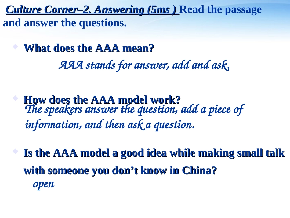 高中英语 Module 1(Small Talk)课件(4) 外研版选修6 课件_第3页