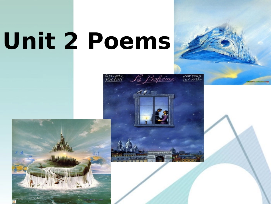 高中英语 25(Unit2 Poem Appreciation)课件 新人教版选修6 课件_第3页