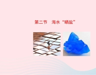第二节  海水 晒盐 课件 九年级化学下册 第八单元 第二节 海水 晒盐课件 鲁教版