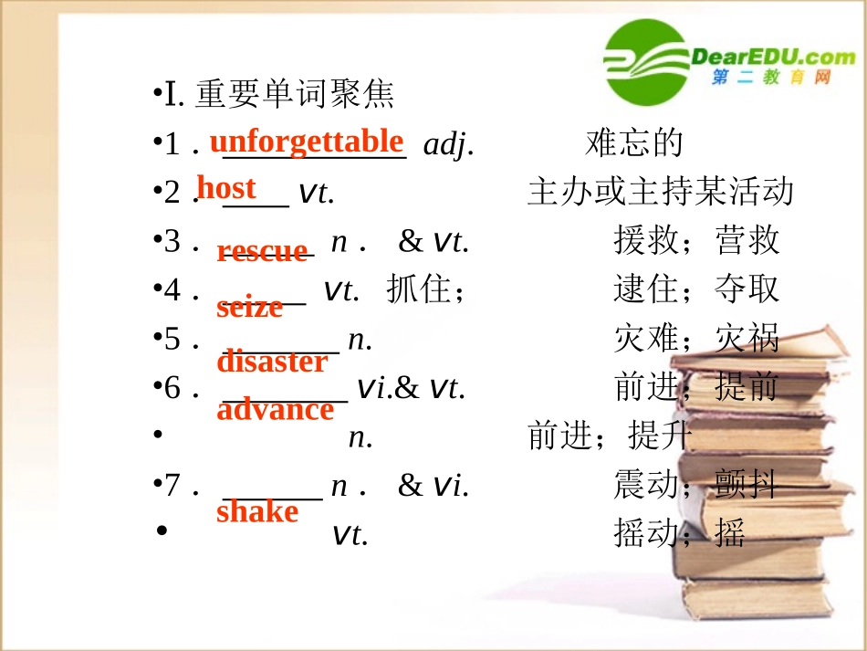 高三一轮(全国版)英语(全国卷2专用)：高一 Units4(课件) 课件_第3页