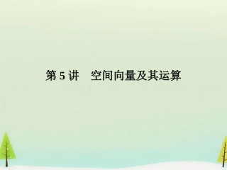 高考数学总复习 第5讲 空间向量及其运算课件
