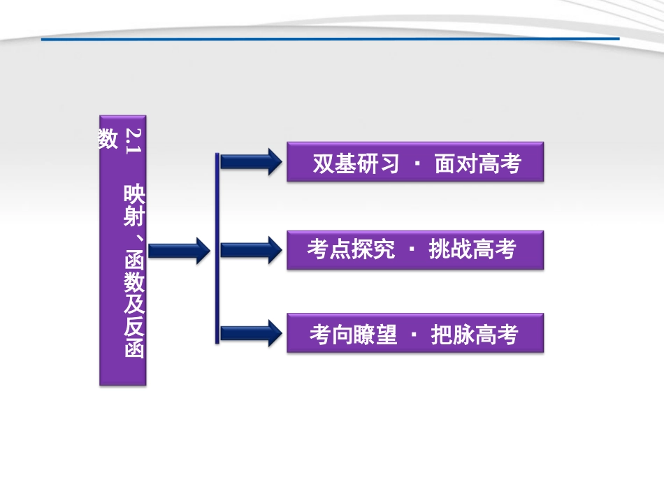 高考数学总复习 第2章§2.1映射、函数及反函数精品课件 大纲人教版 课件_第2页