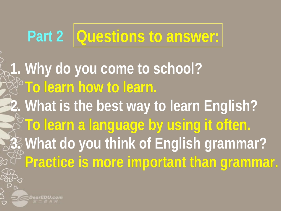 高中英语 Unit1 School life 1st Class精品课件 牛津译林版必修1 课件_第3页