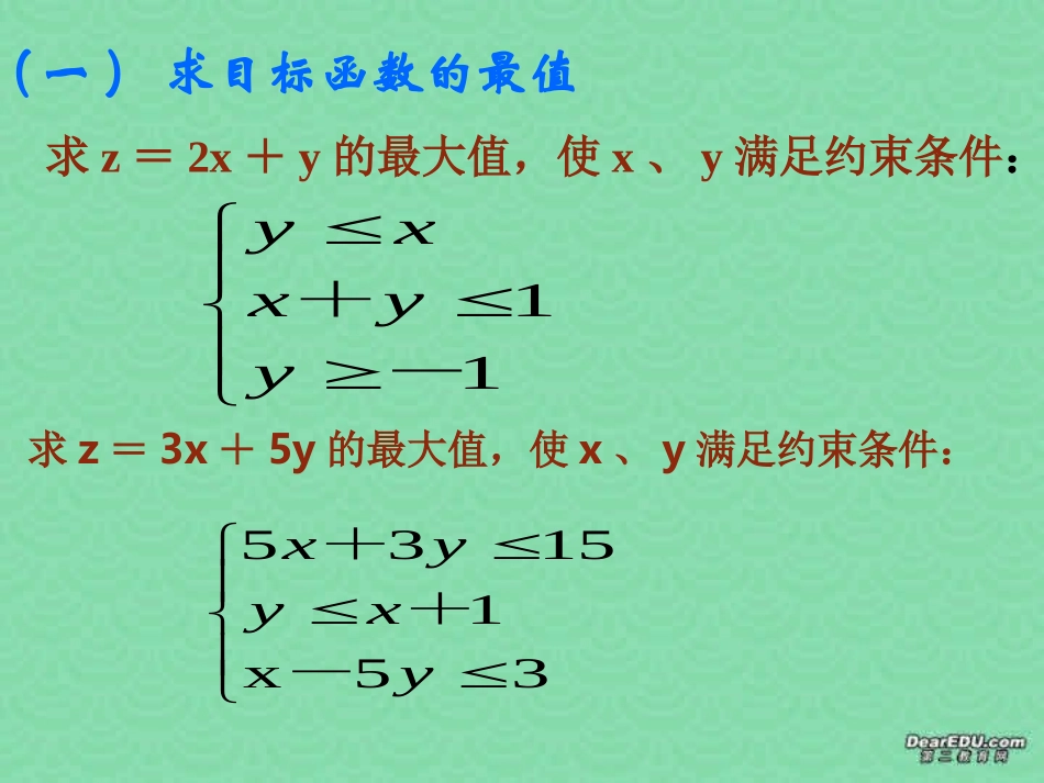 高一数学简单的线性规划问题 苏教版 课件_第2页