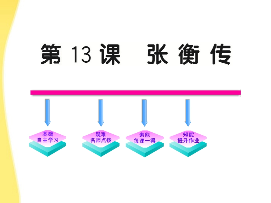 高中语文 413(张衡传 )课件 新人教版必修4 课件_第1页