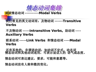 高二英语情态动词 人教版 课件