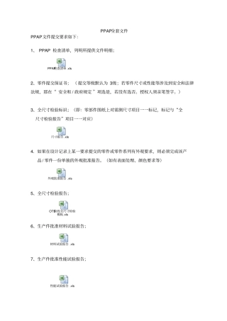 全套PPAP模板及使用说明,推荐文档