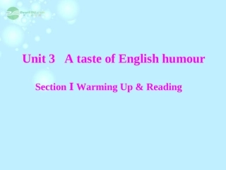 高中英语 unit3 section ⅰ warming up & reading课件 新人教版必修4 课件