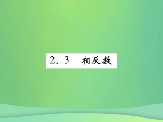 秋七年级数学上册 第2章 有理数 2.3 相反数练习课件 (新版)华东师大版 课件