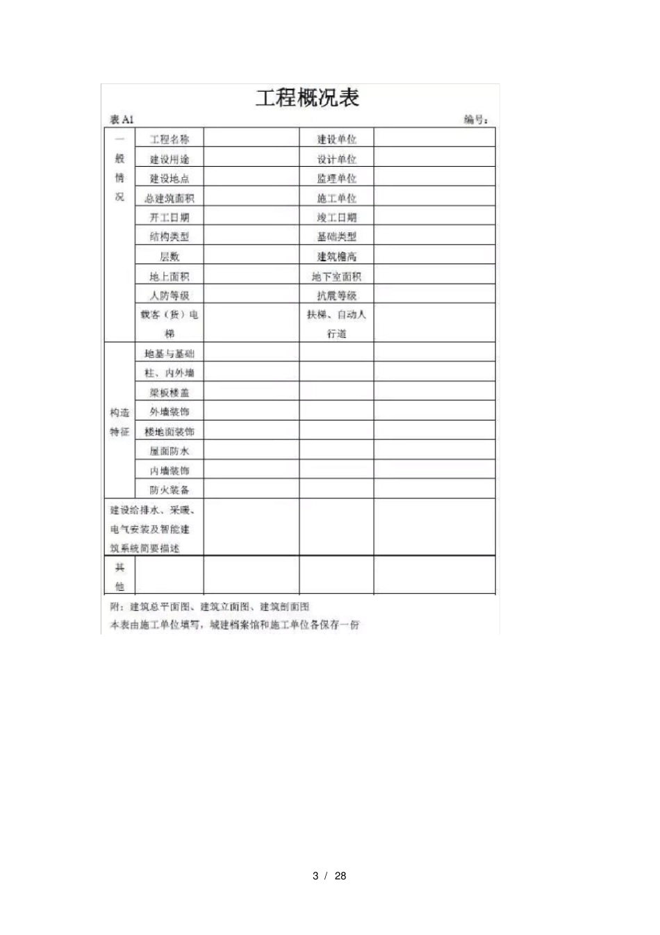 全套建筑工程资料表格模板_第3页