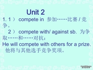 高一英语模块二 Unit2 Language Points课件 新课标 人教版 课件
