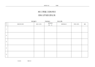 全套开标评标表格