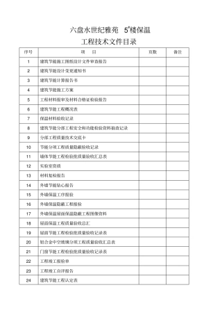全套保温竣工资料全