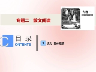 高考语文高分技巧二轮复习专题二散文阅读课件