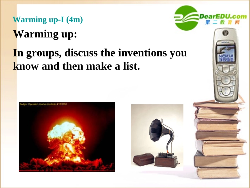 高中英语 Unit3(Inventors and inventions)-Warm up,pre-reading and reading课件 新人教版选修8 课件_第3页